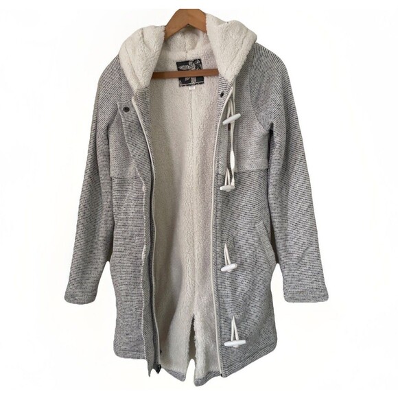 Rip Curl Penny‎ Longline Fleece Jacket Women's S Cream Casual Retro Warm - Picture 3 of 14